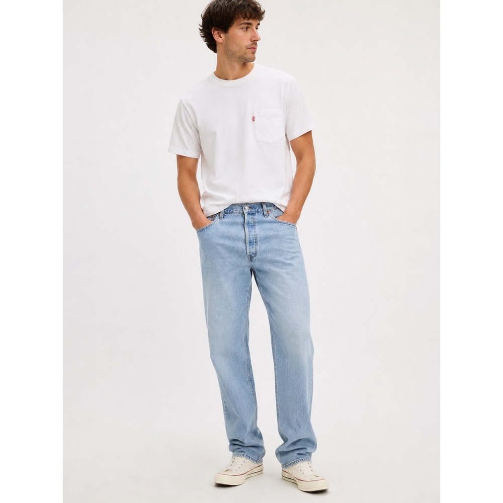 Levis 501 Mens Vintage Light Wash Straight Leg Button Fly Jeans 36x34 USA Made - Picture 1 of 10